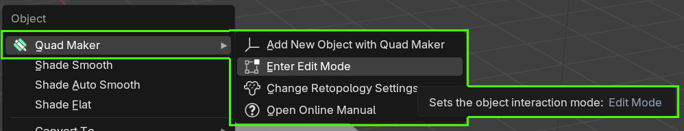 Right Click Menu