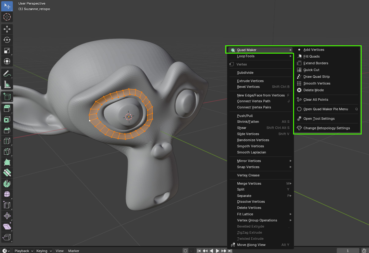 Right Click Menu