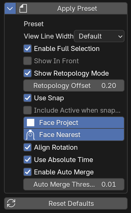 Presets